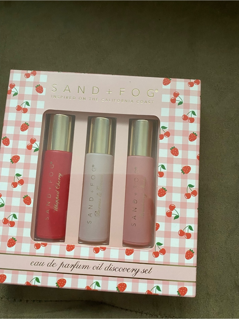 Sand + Fog Pink & Red Eau de Parfum Oil Set. Brand new unused.